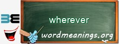 WordMeaning blackboard for wherever